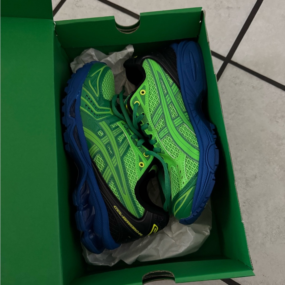 Asics Green and Blue Men's Shoes